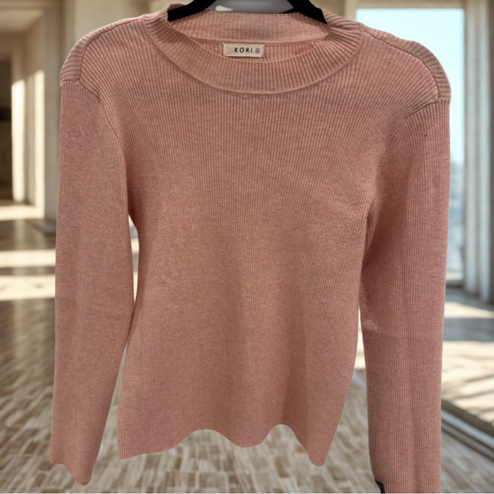 Super Soft Pink Ribbed Sweater